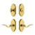 Grandeur Hardware - Arc Short Plate Entry Set with Bellagio Lever in Lifetime Brass - ASPEXTBEL - 885673