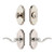 Grandeur Hardware - Arc Short Plate Entry Set with Bellagio Lever in Polished Nickel - ASPEXTBEL - 885674