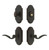 Grandeur Hardware - Arc Short Plate Entry Set with Bellagio Lever in Timeless Bronze - ASPEXTBEL - 885676