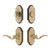 Grandeur Hardware - Arc Short Plate Entry Set with Bellagio Lever in Vintage Brass - ASPEXTBEL - 885677