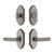 Grandeur Hardware - Arc Short Plate Entry Set with Carre Lever in Antique Pewter - ASPEXTCAL - 885690