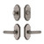 Grandeur Hardware - Arc Short Plate Entry Set with Carre Lever in Antique Pewter - ASPEXTCAL - 885696