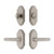 Grandeur Hardware - Arc Short Plate Entry Set with Carre Lever in Satin Nickel - ASPEXTCAL - 885699