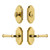Grandeur Hardware - Arc Short Plate Entry Set with Georgetown Lever in Lifetime Brass - ASPEXTGEL - 885715