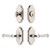 Grandeur Hardware - Arc Short Plate Entry Set with Georgetown Lever in Polished Nickel - ASPEXTGEL - 885716