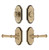 Grandeur Hardware - Arc Short Plate Entry Set with Georgetown Lever in Vintage Brass - ASPEXTGEL - 885719