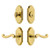 Grandeur Hardware - Arc Short Plate Entry Set with Newport Lever in Lifetime Brass - ASPEXTNEW - 885745