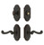Grandeur Hardware - Arc Short Plate Entry Set with Newport Lever in Timeless Bronze - ASPEXTNEW - 885748