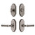 Grandeur Hardware - Arc Short Plate Entry Set with Soleil Lever in Antique Pewter - ASPEXTSOL - 885762