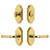 Grandeur Hardware - Arc Short Plate Entry Set with Soleil Lever in Lifetime Brass - ASPEXTSOL - 885763
