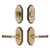 Grandeur Hardware - Arc Short Plate Entry Set with Soleil Lever in Vintage Brass - ASPEXTSOL - 885767
