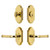Grandeur Hardware - Arc Short Plate Entry Set with Soleil Lever in Lifetime Brass - ASPEXTSOL - 885769