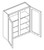KCD Essential White Double Door Wall Cabinet - EW-W4542