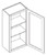 KCD Oslo Oak Single Door Wall Cabinet - OO-W1215