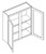 KCD Oslo Oak Double Door Wall Cabinet - OO-W4236