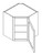 KCD Oslo Oak Corner Wall Cabinet - OO-CW2415