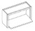 KCD Oslo Oak Microwave Wall Cabinet - OO-MWC3018