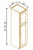 ROC Cabinetry Matt Gray Wall Pantry Cabinet with (1) Doors - ROC-MG-WP1896