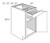 JSI Cabinetry Upton Recessed Kitchen Cabinet B15UTRY-UBR
