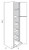 JSI Cabinetry Dover Driftwood Kitchen Cabinet - WP1884SCRT-DD