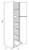 JSI Cabinetry Dover Driftwood Kitchen Cabinet - WP1896SCRT-DD