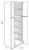 JSI Cabinetry Essex Driftwood Kitchen Cabinet - WP2484BSCRT-VED