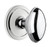 Grandeur Hardware - Circulaire Rosette Passage with Eden Prairie Knob in Bright Chrome - CIREDN - 820006