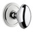Grandeur Hardware - Circulaire Rosette Privacy with Eden Prairie Knob in Bright Chrome - CIREDN - 820244