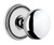 Grandeur Hardware - Soleil Rosette Passage with Fifth Avenue Knob in Bright Chrome - SOLFAV - 820457