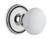 Grandeur Hardware - Soleil Rosette Passage with Hyde Park Knob in Bright Chrome - SOLHYD - 820478