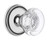 Grandeur Hardware - Soleil Rosette Privacy with Bordeaux Knob in Bright Chrome - SOLBOR - 820612