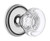 Grandeur Hardware - Soleil Rosette Privacy with Bordeaux Knob in Bright Chrome - SOLBOR - 820614