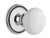 Grandeur Hardware - Soleil Rosette Privacy with Hyde Park Knob in Bright Chrome - SOLHYD - 820789