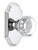 Grandeur Hardware - Arc Short Plate Passage with Chambord Crystal Knob in Bright Chrome - ARCCHM - 820992