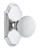 Grandeur Hardware - Arc Short Plate Passage with Hyde Park Knob in Bright Chrome - ARCHYD - 821020