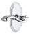 Grandeur Hardware - Arc Plate Dummy with Portofino Lever in Bright Chrome - ARCPRT - 821099
