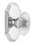 Grandeur Hardware - Arc Plate Privacy with Burgundy Crystal Knob in Bright Chrome - ARCBUR - 821394