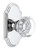Grandeur Hardware - Arc Short Plate Privacy with Chambord Crystal Knob in Bright Chrome - ARCCHM - 821467