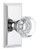 Grandeur Hardware - Carre Short Plate Passage with Chambord Crystal Knob in Bright Chrome - CARCHM - 822569