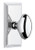 Grandeur Hardware - Carre Short Plate Passage with Eden Prairie Knob in Bright Chrome - CAREDN - 822571