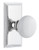 Grandeur Hardware - Carre Short Plate Passage with Hyde Park Knob in Bright Chrome - CARHYD - 822728