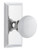 Grandeur Hardware - Carre Short Plate Passage with Hyde Park Knob in Bright Chrome - CARHYD - 822729