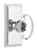 Grandeur Hardware - Carre Plate Passage with Provence Crystal Knob in Bright Chrome - CARPRO - 822732