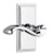 Grandeur Hardware - Carre Plate Passage with Portofino Lever in Bright Chrome - CARPRT - 822765