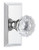 Grandeur Hardware - Carre Plate Dummy with Fontainebleau Crystal Knob in Bright Chrome - CARFON - 822813