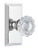 Grandeur Hardware - Carre Plate Dummy with Versailles Crystal Knob in Bright Chrome - CARVER - 823102