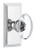 Grandeur Hardware - Carre Plate Double Dummy with Provence Crystal Knob in Bright Chrome - CARPRO - 825205