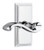 Grandeur Hardware - Carre Plate Double Dummy with Portofino Lever in Bright Chrome - CARPRT - 825206