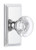 Grandeur Hardware - Carre Short Plate Privacy with Bordeaux Knob in Bright Chrome - CARBOR - 825226