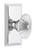 Grandeur Hardware - Carre Plate Privacy with Burgundy Crystal Knob in Bright Chrome - CARBUR - 825256